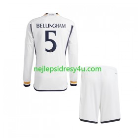 Fotbalový Dres Real Madrid Jude Bellingham 5 Dětské Domácí 2023/24 Dlouhý Rukáv